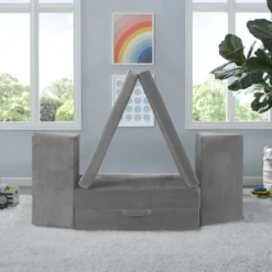 Delta Children Cozee 4-Piece Lounger And Play Set Sofa/Couch -Delta Children SL1001 5000 Cozee Lounger Play Set Grey Mink lifestyle 102