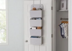 BabyGap 2-Pack Over The Door Storage Organizer With 4 Pockets 21 BabyGap 2-Pack Over The Door Storage Organizer With 4 Pockets -Delta Children SS8008GP 3411 over the door grey lifestyle 01 scaled