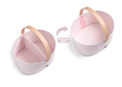 BabyGap 3-Pack Nested Fabric Storage Bins With Handles -Delta Children SS8478GP 3030 packcallout pink 01
