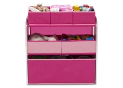 Delta Children Design And Store 6 Bin Toy Organizer -Delta Children TB83213GN pink multibin front props hi res scaled