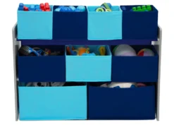 Delta Children Deluxe Multi-Bin Toy Organizer With Storage Bins 30 Delta Children Deluxe Multi-Bin Toy Organizer With Storage Bins -Delta Children TB83414GN blue grey generic xtra wide multibin front hi res scaled