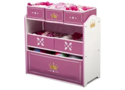 Delta Children Princess Crown Multi-Bin Toy Organizer 11 Delta Children Princess Crown Multi-Bin Toy Organizer -Delta Children TB83455GN Crown Multibin left propped hi res scaled