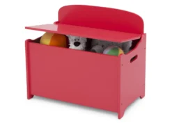Delta Children MySize Deluxe Toy Box -Delta Children TB83460GN 032c poppy red toy box left props scaled
