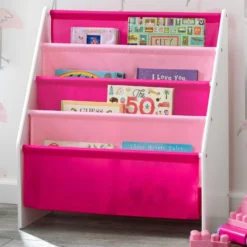 Delta Children Sling Book Rack Bookshelf For Kids 33 Delta Children Sling Book Rack Bookshelf For Kids -Delta Children TB84413GN book rack white pink room left hi res copy 4a27fe47 21cd 4229 8596 ac4a4bcd2aa6