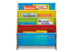 Delta Children Sling Book Rack Bookshelf For Kids 29 Delta Children Sling Book Rack Bookshelf For Kids -Delta Children TB84452GN book rack natural primary front props hi res scaled