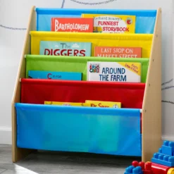 Delta Children Sling Book Rack Bookshelf For Kids 35 Delta Children Sling Book Rack Bookshelf For Kids -Delta Children TB84452GN book rack natural primary room left hi res copy 39e80079 38ec 405f 8c60 735400a9d591