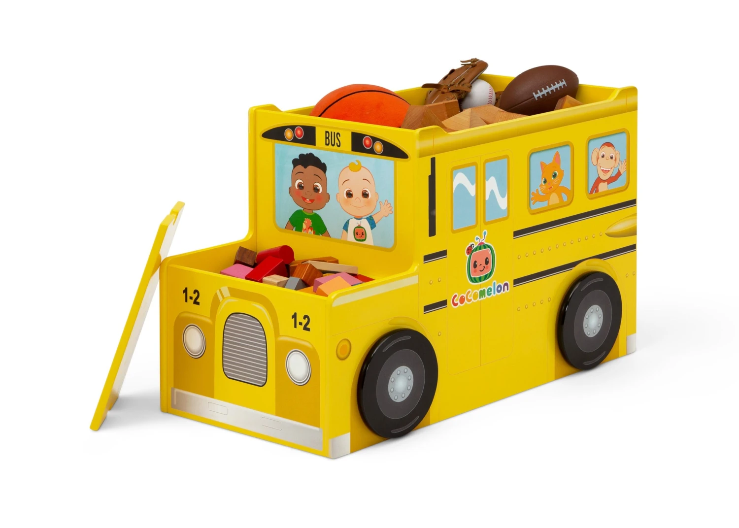 Delta Children CoComelon School Bus Toy Box 4 Delta Children CoComelon School Bus Toy Box - Image 4