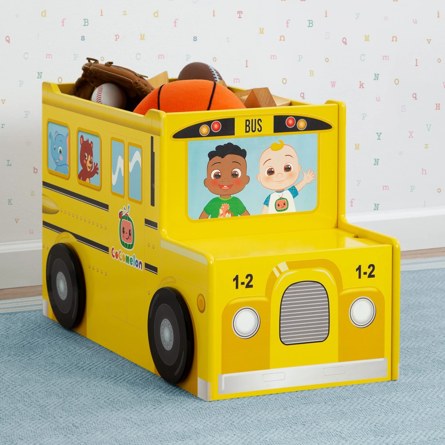 Delta Children CoComelon School Bus Toy Box 6 Delta Children CoComelon School Bus Toy Box - Image 6