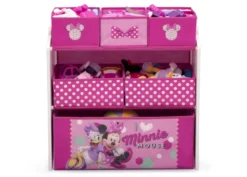 Delta Children Minnie Mouse Design And Store 6 Bin Toy Organizer -Delta Children TB84720MN minnie design and store organizer front props hi res scaled
