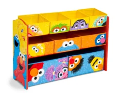 Delta Children Sesame Street Deluxe Multi-Bin Toy Organizer -Delta Children TB84778SS sesame deluxe multi bin toy organizer right scaled