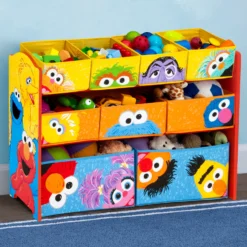 Delta Children Sesame Street Deluxe Multi-Bin Toy Organizer -Delta Children TB84778SS sesame deluxe toy organizer lifestyle 103