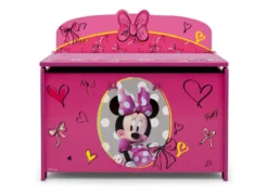 Delta Children Minnie Mouse Deluxe Toy Box -Delta Children TB84956MN minnie mouse toy box front hi res 22ab0dd8 ab2b 445c bbe9 8de4d8a33b5f