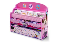 Delta Children Minnie Mouse Deluxe Book & Toy Organizer -Delta Children TB84980MN minnie deluxe book toy organizer left props hi res 872c19a2 69e3 4363 b15f 5339697ae166