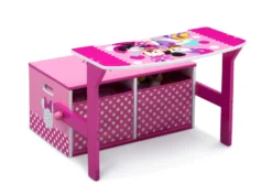 Delta Children Minnie Mouse Activity Bench -Delta Children TB87202MN activity bench minnie conversion A right 02 high res scaled
