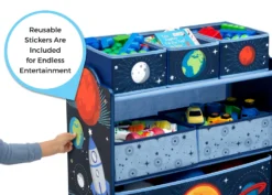 Delta Children Space Adventures Design And Store Toy Organizer -Delta Children TB87204GN generic space multi bin toy organizer stickers with callout 01 high res scaled