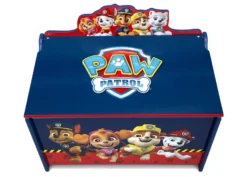 Delta Children PAW Patrol Deluxe Toy Box -Delta Children TB87207PW paw patrol wooden toy box top hi res scaled