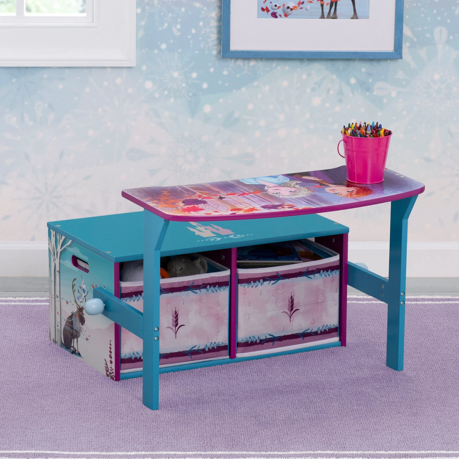 Delta Children Frozen II Convertible Activity Bench 1 Delta Children Frozen II Convertible Activity Bench