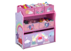 Delta Children Peppa Pig 6 Bin Design And Store Toy Organizer -Delta Children TB87230PG peppa design store right props hi res scaled