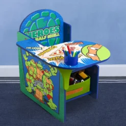 Delta Children Teenage Mutant Ninja Turtles Chair Desk With Storage Bin -Delta Children TC85723NT 1117 chair desk ninja turtle lifestyle 103