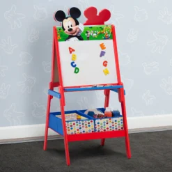 Delta Children Mickey Mouse Wooden Double Sided Activity Easel -Delta Children TE87575MM 1051 Easel Mickey Lifestyle 103