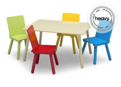 Delta Children Kids Table And Chair Set (4 Chairs Included) 35 Delta Children Kids Table And Chair Set (4 Chairs Included) -Delta Children TT87452GN 1189 Kids Table and Chair Set Natural and Primary Colors silo 98 scaled