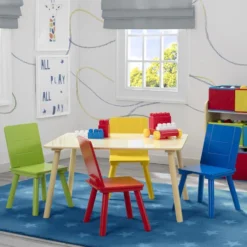 Delta Children Kids Table And Chair Set (4 Chairs Included) 30 Delta Children Kids Table And Chair Set (4 Chairs Included) -Delta Children TT87452GN TB83415GN Natural Primary TNC crop square