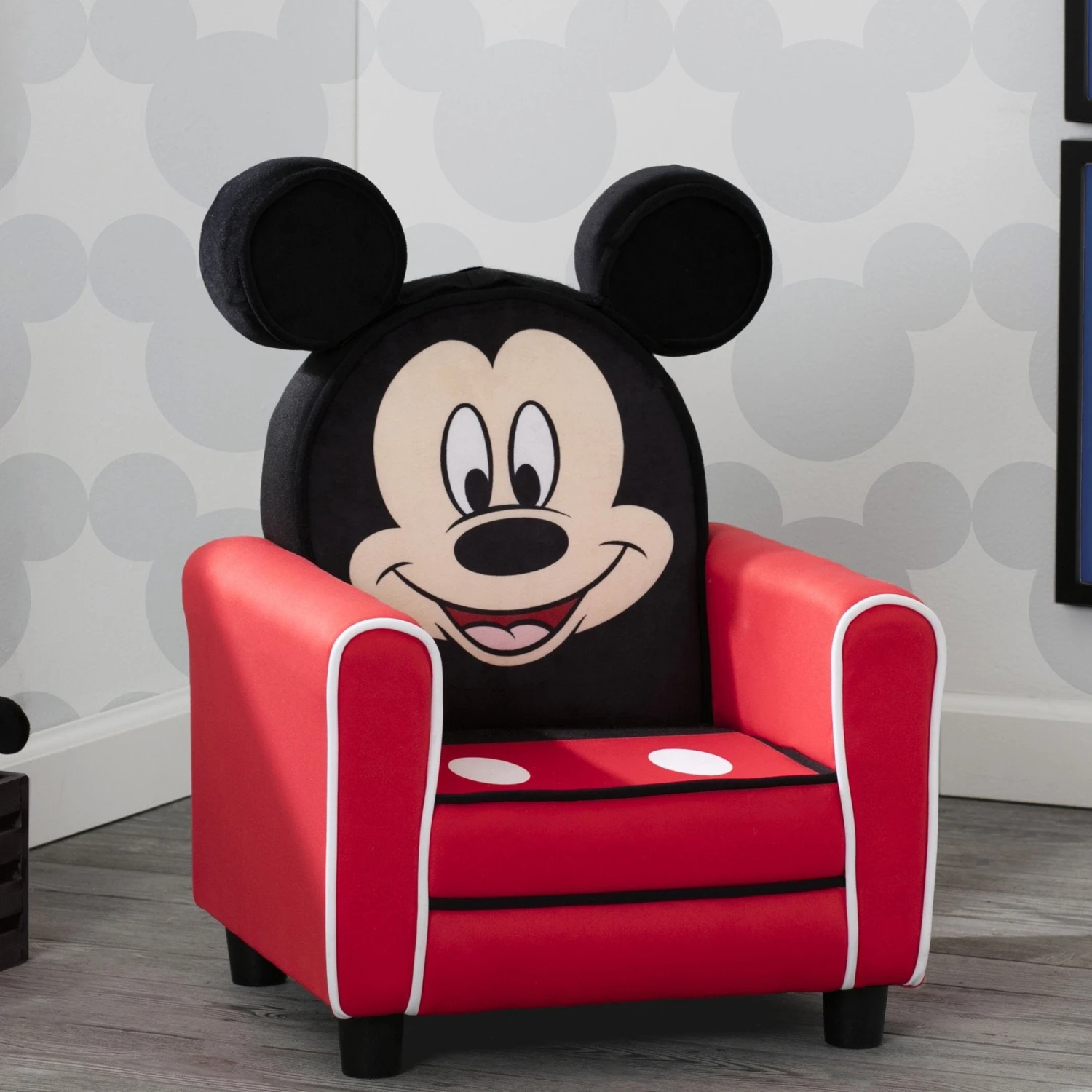 Delta Children Mickey Mouse Figural Upholstered Kids Chair 1 Delta Children Mickey Mouse Figural Upholstered Kids Chair