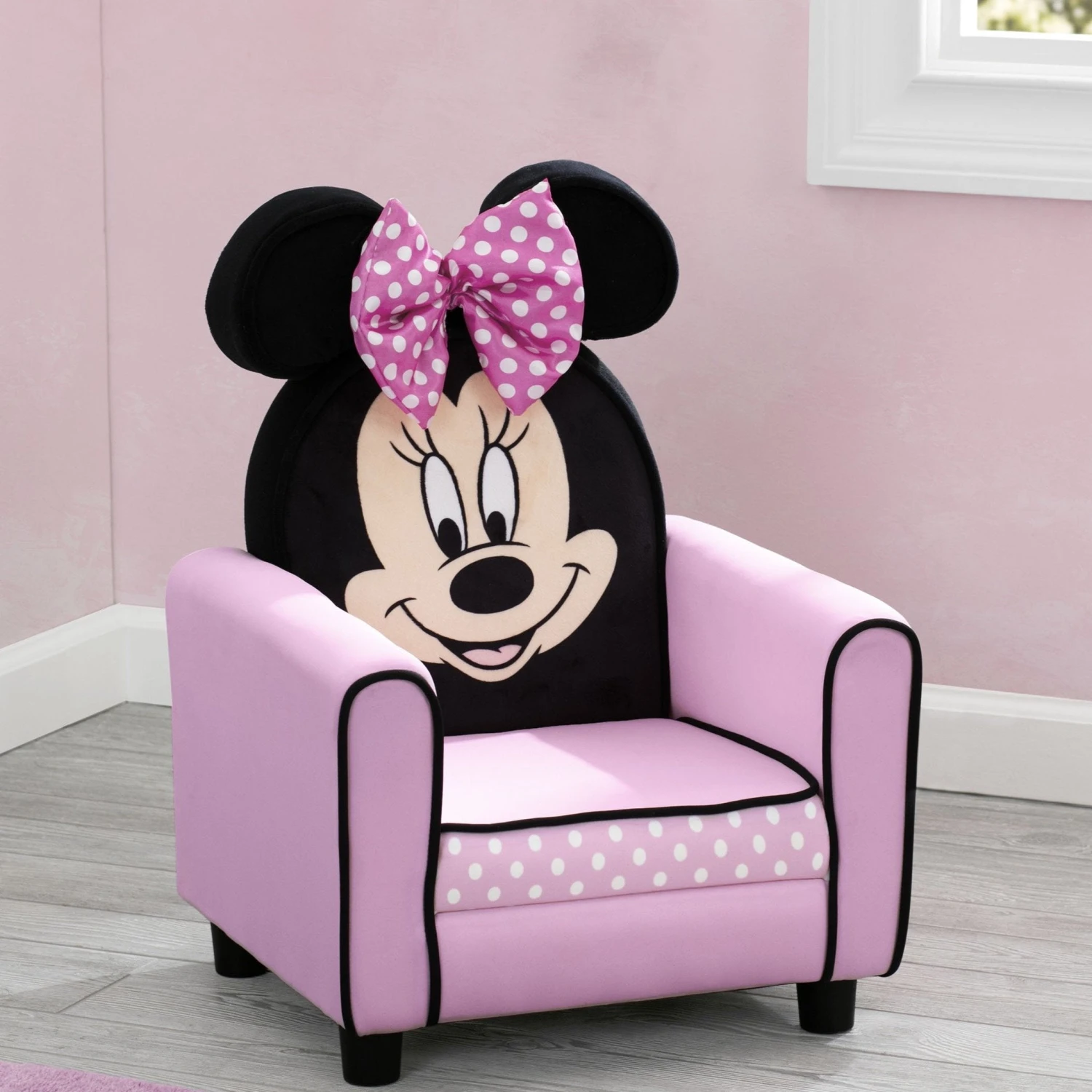 Delta Children Minnie Mouse Figural Upholstered Kids Chair 1 Delta Children Minnie Mouse Figural Upholstered Kids Chair