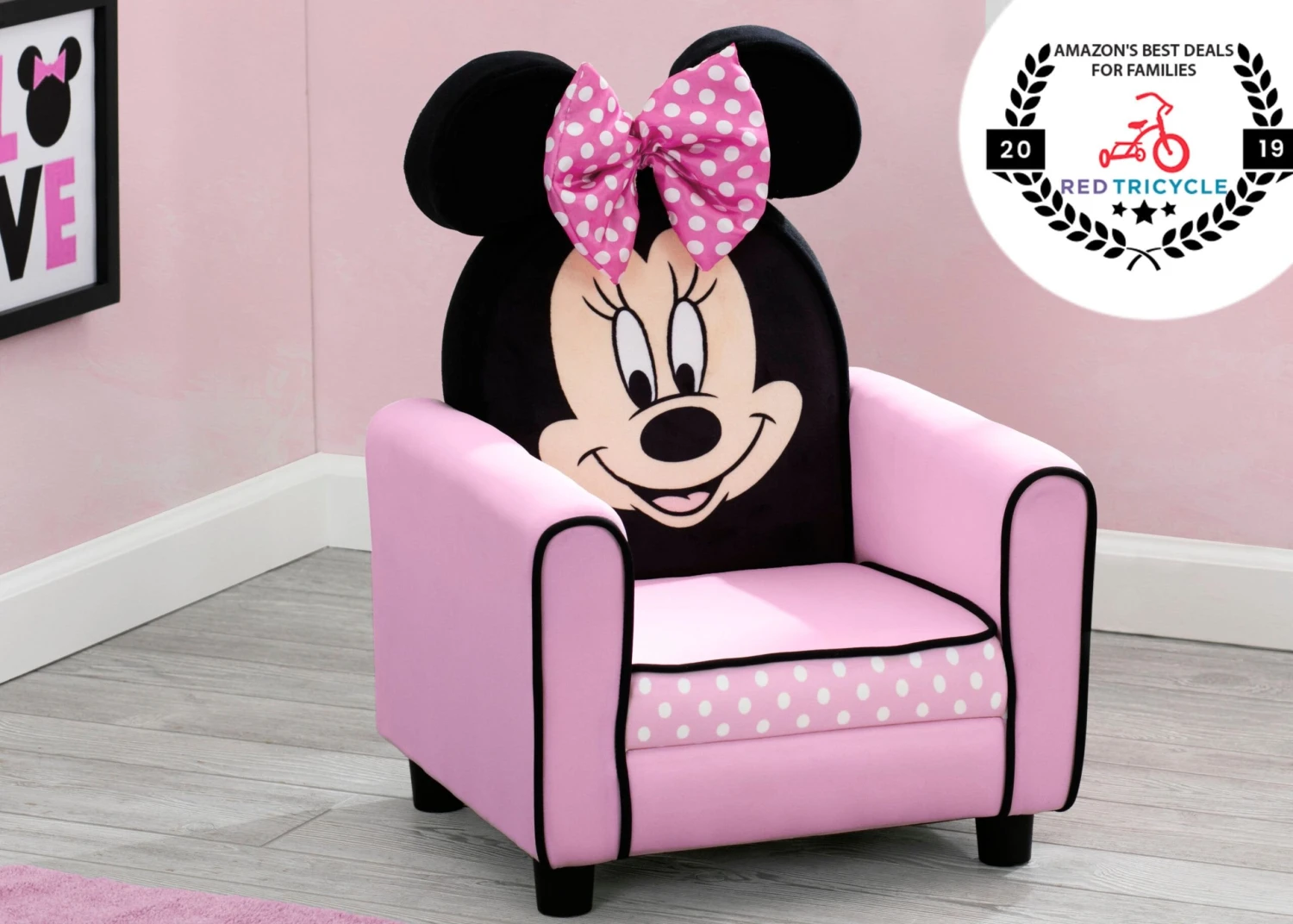 Delta Children Minnie Mouse Figural Upholstered Kids Chair 2 Delta Children Minnie Mouse Figural Upholstered Kids Chair - Image 2