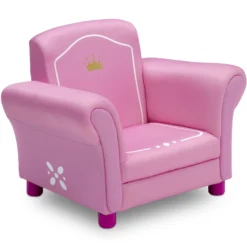 Delta Children Princess Crown Kids Upholstered Chair -Delta Children UP83671GN Crown Upholstered Chair right hi res 771a3ccc bf1e 46c6 b737 9fb23ac54701