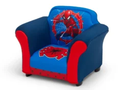 Delta Children Spider-Man Upholstered Chair With Sculpted Plastic Frame -Delta Children UP83688SM 1163 pl frame upholstered chair spiderman silo 03