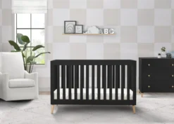 Delta Children Essex 4-in-1 Convertible Crib -Delta Children W103150 1482 Essex 4 in 1 Crib Ebony with Natural Lifestyle 24 bccf4925 4ea7 4de5 879c 0b5edcb84bbb scaled