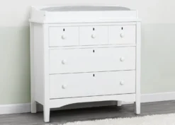 Delta Children Farmhouse 3 Drawer Dresser With Changing Top 39 Delta Children Farmhouse 3 Drawer Dresser With Changing Top -Delta Children W112030 1349 Farmhouse 3drw dresser with topper hangtag 5x7 reshoot scaled