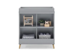 Delta Children Jordan Storage Changing Table -Delta Children W130010 1359 Jordan Dresser Grey with Natural silo 10 scaled
