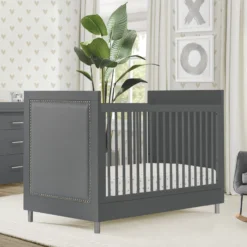 Avery 3-in-1 Convertible Crib 26 Avery 3-in-1 Convertible Crib -Delta Children W708130 1323 Avery 3in1 Crib Charcoal Grey Lifestyle 117