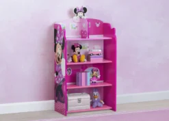 Delta Children Minnie Mouse Wooden Playhouse 4-Shelf Bookcase