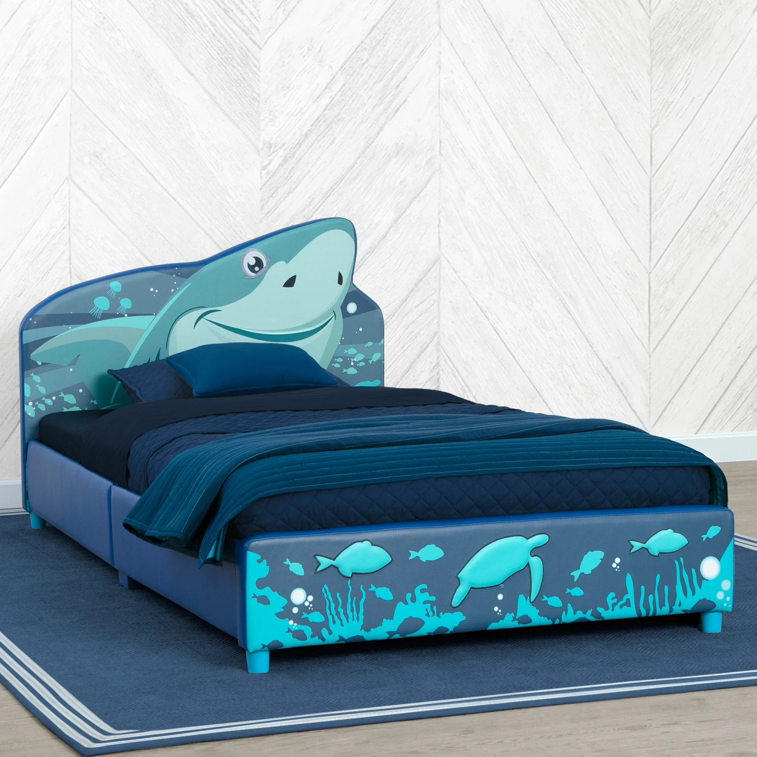 Delta Children Shark Upholstered Twin Bed 4 Delta Children Shark Upholstered Twin Bed - Image 4