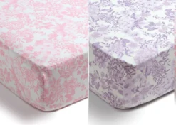 Delta Children Pastel Floral Fitted Crib Sheets - 2 Pack -Delta Children bfdwwnqyjwcx8timekyn