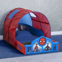 Delta Children Spider-Man Sleep And Play Toddler Bed With Tent -Delta Children bvg3j9yhgawjrp68xlx4