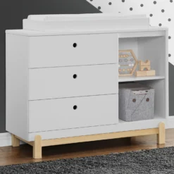 Delta Children Poppy 3 Drawer Dresser With Cubbies And Interlocking Drawers -Delta Children crtlc2gakpz4bcfviaqg