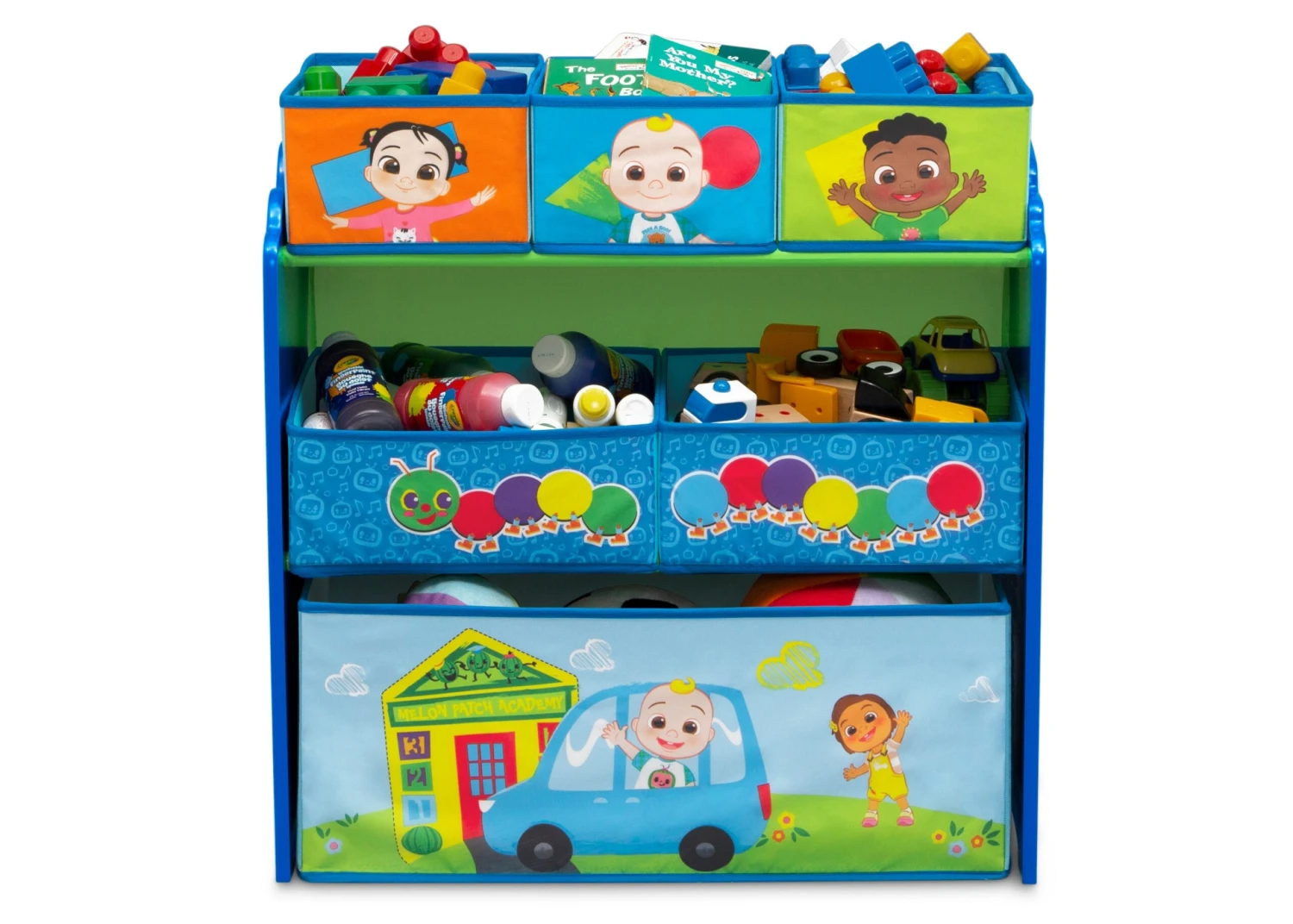 Delta Children CoComelon 6 Bin Design And Store Toy Organizer 2 Delta Children CoComelon 6 Bin Design And Store Toy Organizer - Image 2