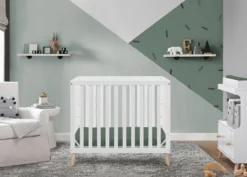Delta Children Essex Convertible Mini Baby Crib With 2.75-Inch Mattress -Delta Children hn7o3eskevgfnzrovzhe scaled