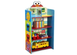 Delta Children Sesame Street Wooden Playhouse 4-Shelf Bookcase -Delta Children km8hmcteunaeunbky8zq scaled