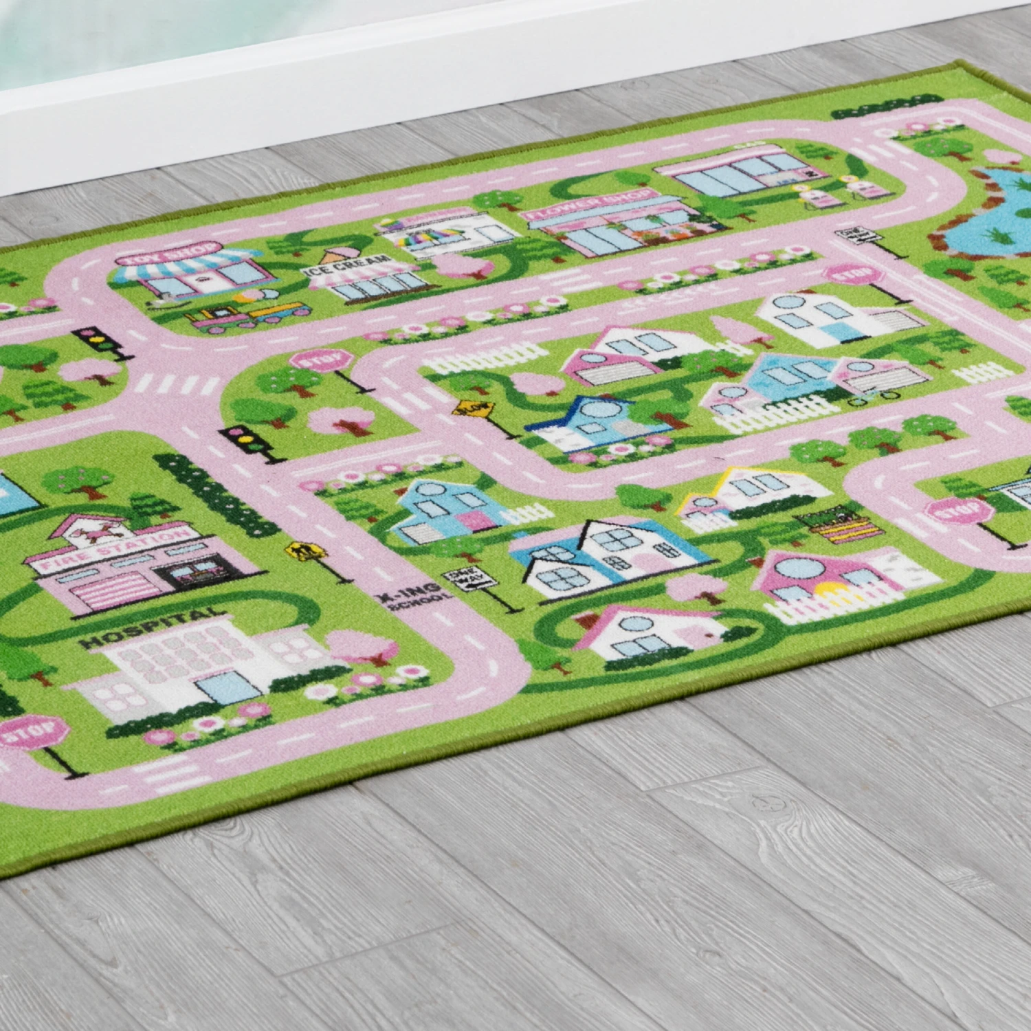 Delta Children Large Road Map Activity Rug For Girls And Boys - 54-inch L X 39-inch W 15 Delta Children Large Road Map Activity Rug For Girls And Boys - 54-inch L X 39-inch W - Image 15