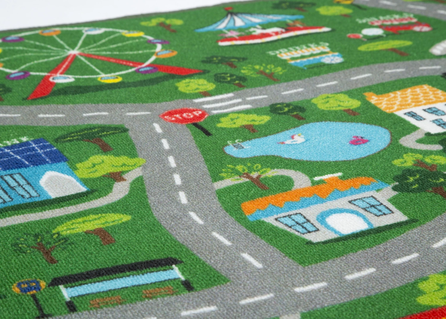 Delta Children Large Road Map Activity Rug For Girls And Boys - 54-inch L X 39-inch W 3 Delta Children Large Road Map Activity Rug For Girls And Boys - 54-inch L X 39-inch W - Image 3