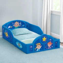 Delta Children CoComelon Sleep And Play Toddler Bed With Built-In Guardrails -Delta Children ljyueowghv1vuc3cpej6