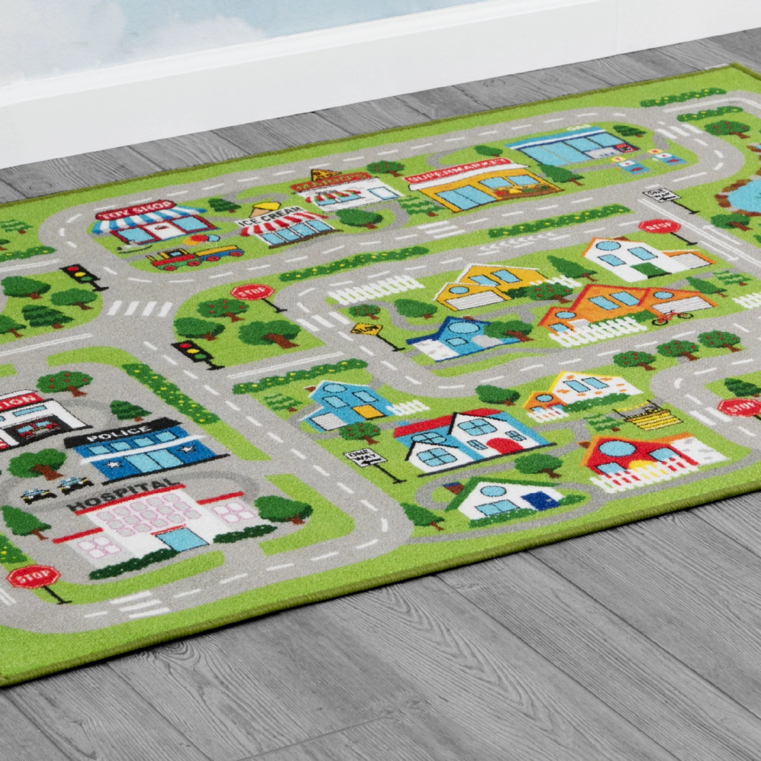 Delta Children Large Road Map Activity Rug For Girls And Boys - 54-inch L X 39-inch W 10 Delta Children Large Road Map Activity Rug For Girls And Boys - 54-inch L X 39-inch W - Image 10