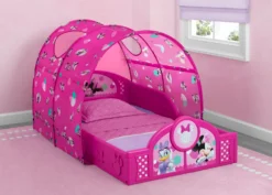 Delta Children Minnie Mouse Plastic Sleep And Play Toddler Bed With Canopy