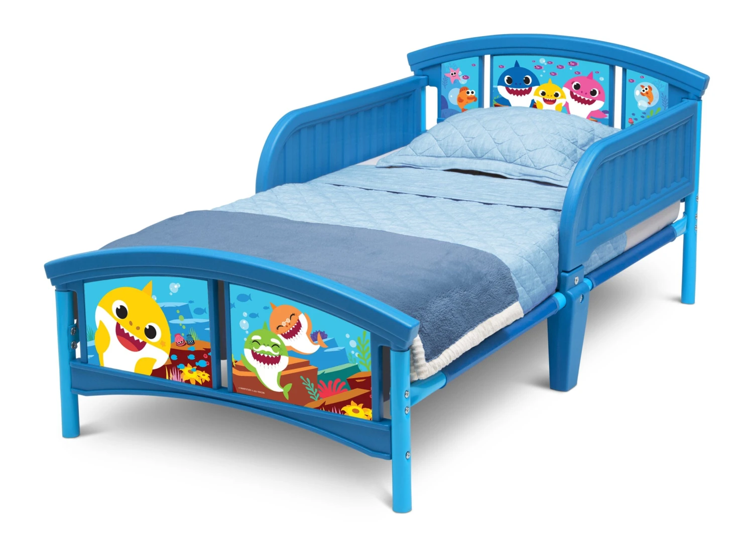 Delta Children Baby Shark Plastic Toddler Bed 3 Delta Children Baby Shark Plastic Toddler Bed - Image 3