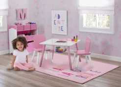 Delta Children Play/Laugh/Create Rectangle Area Rug For Kids, 39-Inch X 59-Inch